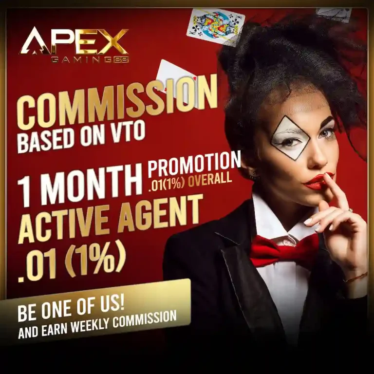 ApexGaming agent program requirements for active agent commission