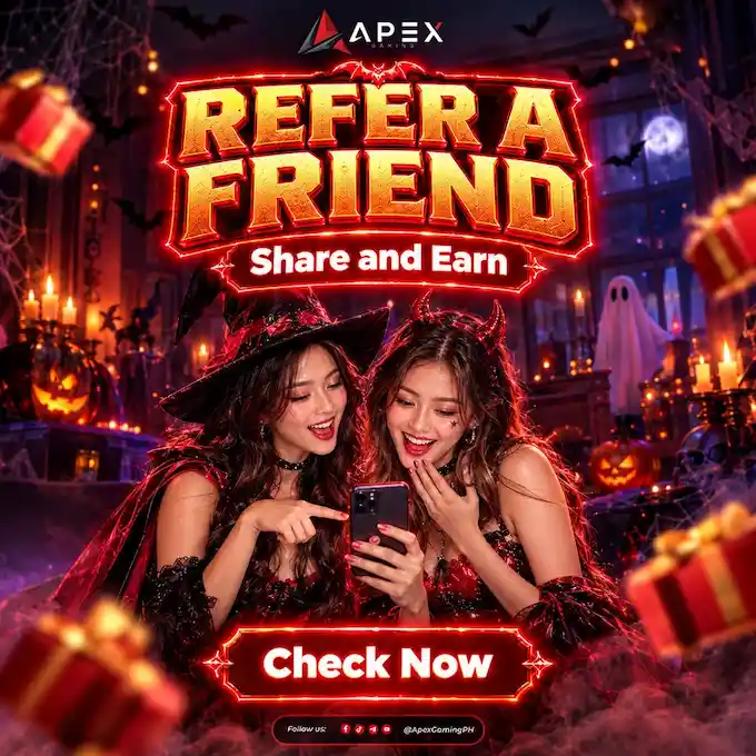 ApexGaming agent program requirements for refer a friend promotion